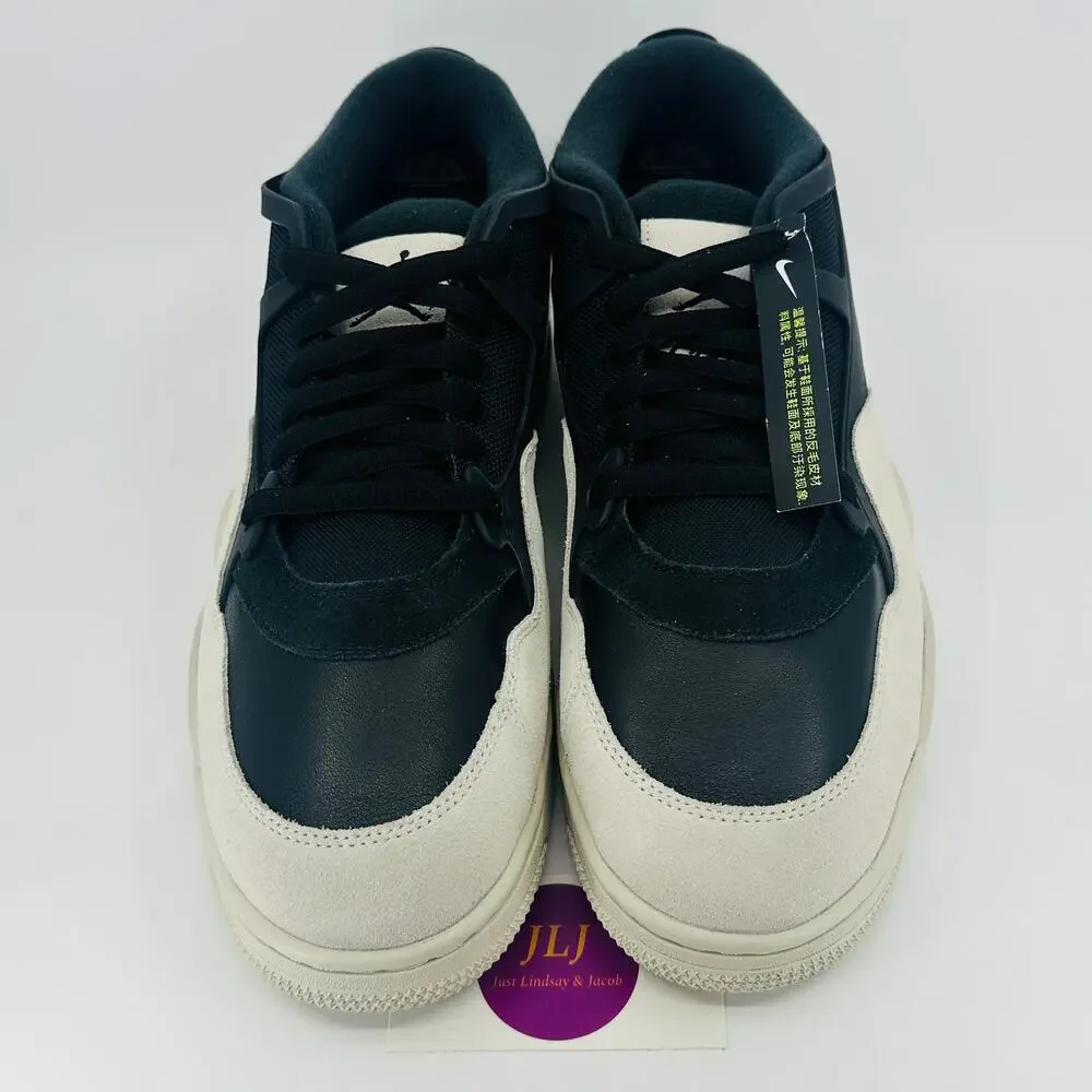 Nike Air Jordan Men's 4 RM Sneakers 'Black Light Bone' FQ7939-001 Size 14